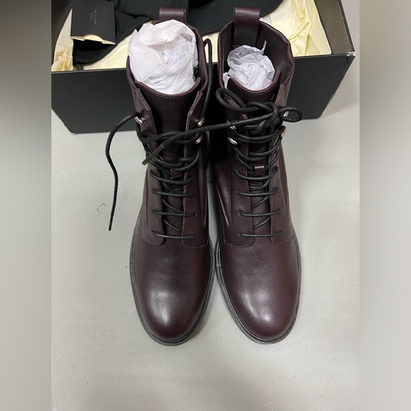 Rag & Bone Slayton lace up boots in dark winterberry - Picture 5 of 7